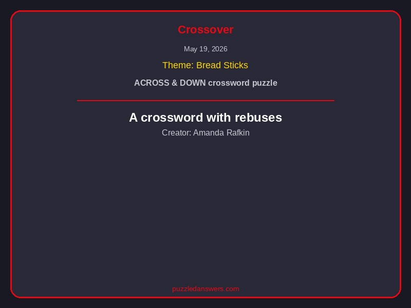 Netflix Puzzled Crossover Solution May 19 2026