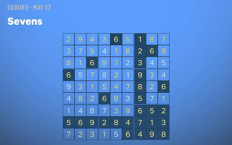 Netflix Puzzled Sudoku Solution for May 22, 2026