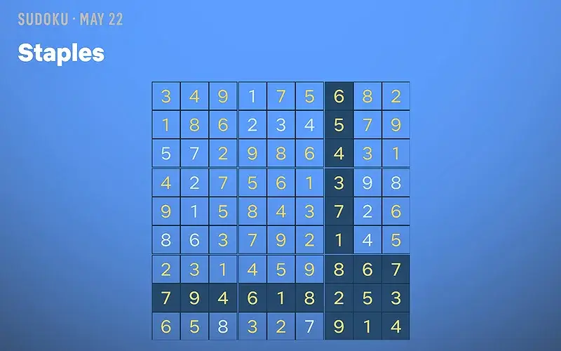 Netflix Puzzled Sudoku Solution for May 22, 2026