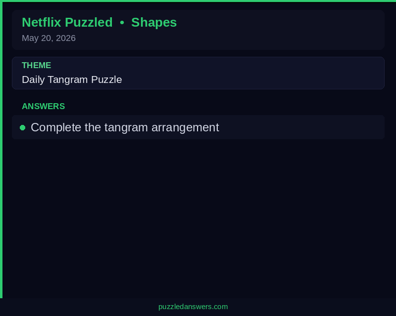 Netflix Puzzled Shapes Solution May 20 2026