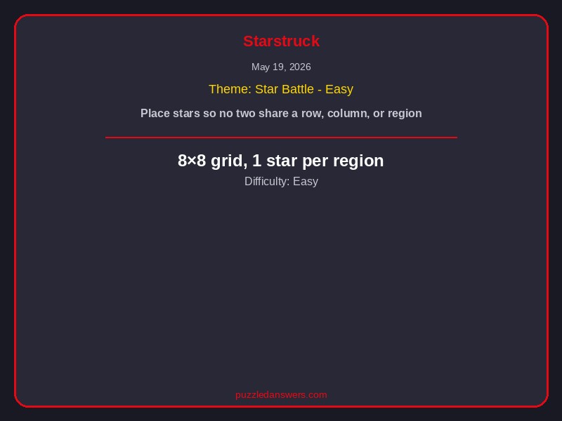 Netflix Puzzled Starstruck Solution May 19 2026